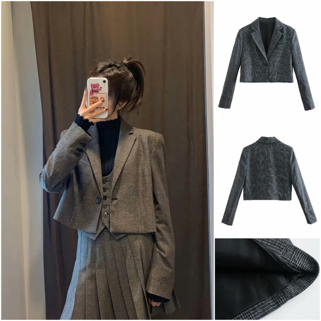 Fashion Korea Style with Crop Blazer