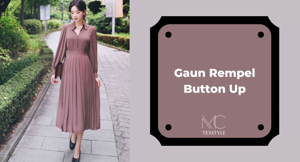 Gaun Rempel Button Up