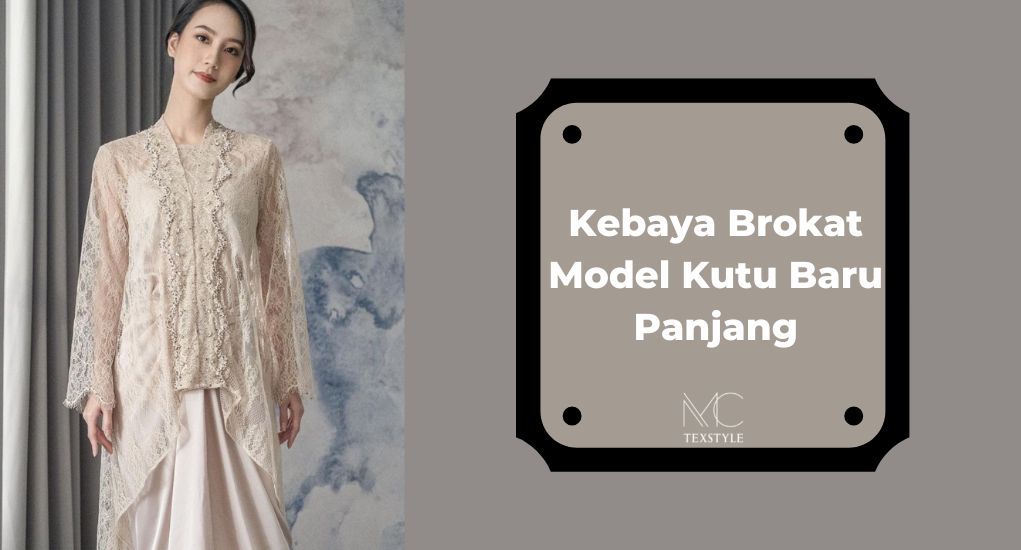 Kebaya Brokat Model Kutu Baru Panjang