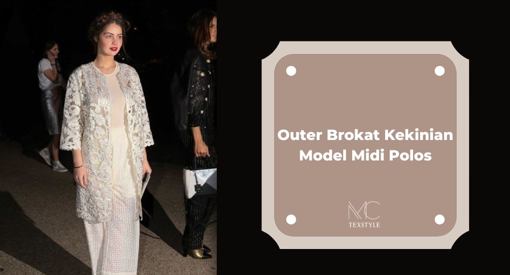 Outer Brokat Kekinian Model Midi Polos