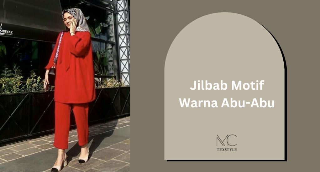 Jilbab Motif Warna Abu-Abu