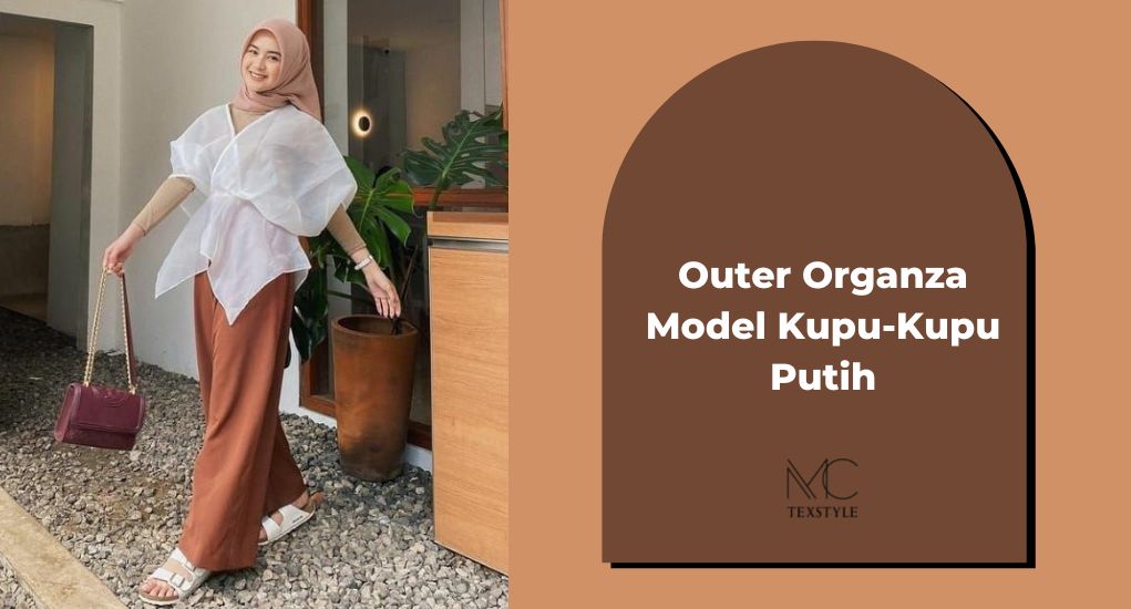 Outer Organza Model Kupu-Kupu Putih