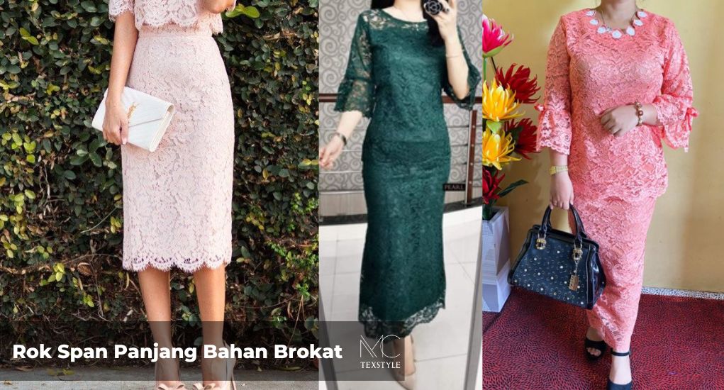 Rok Span Panjang Bahan Brokat