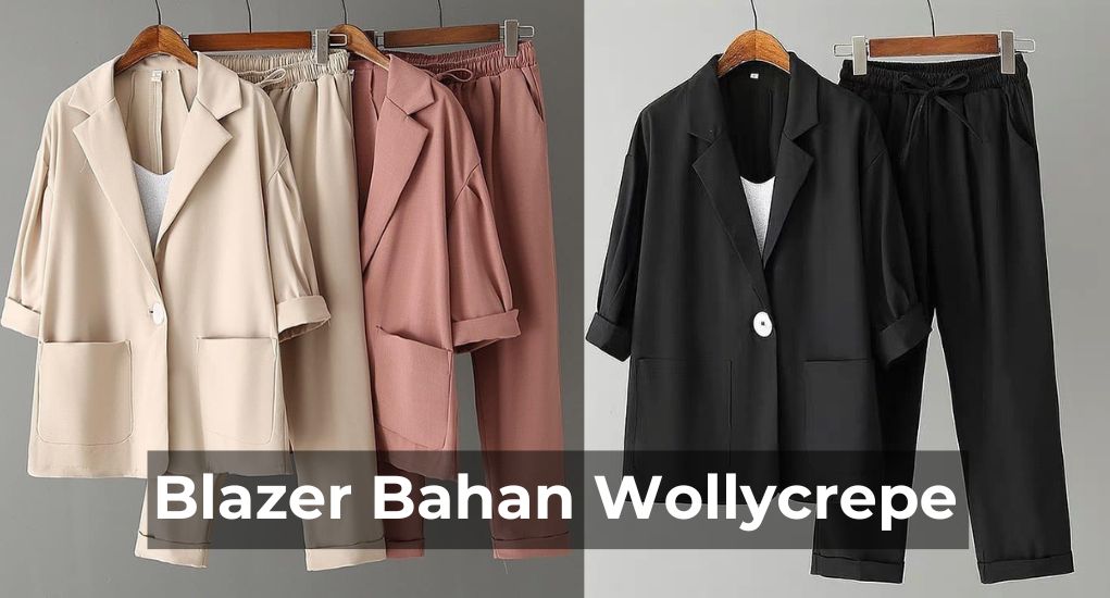 Blazer Bahan Wollycrepe