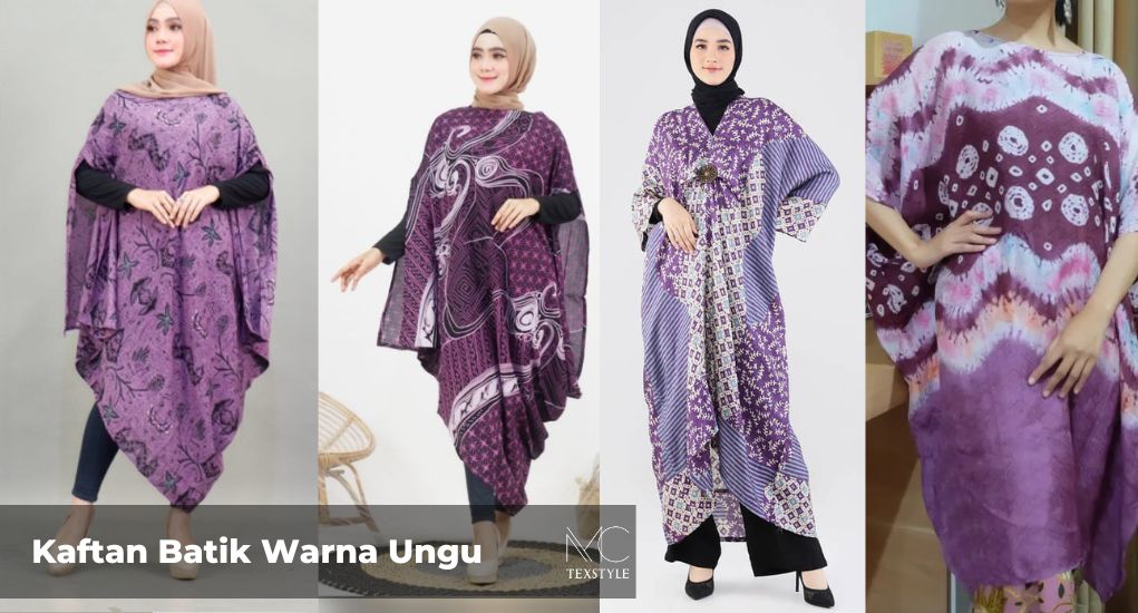 Kaftan Batik Warna Ungu