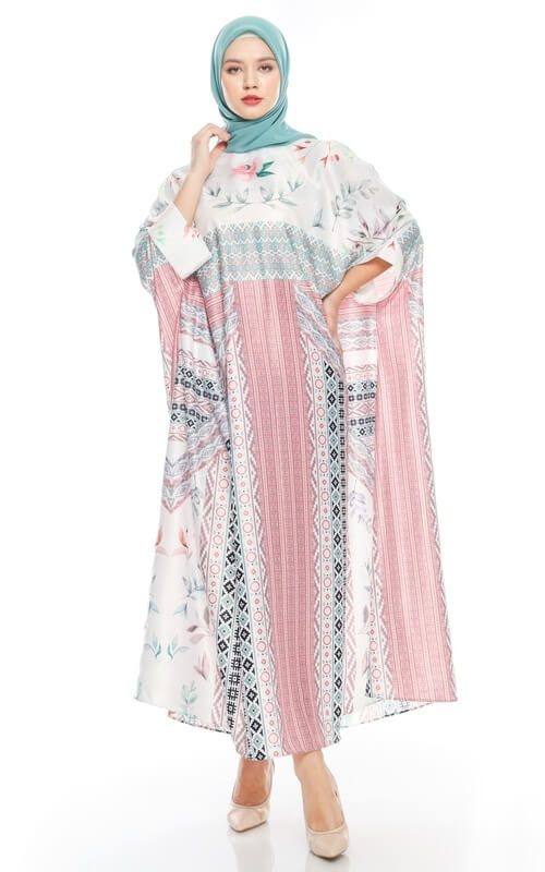Kaftan Remaja Motif Mawar