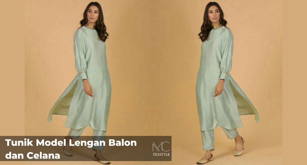 Tunik Model Lengan Balon dan Celana