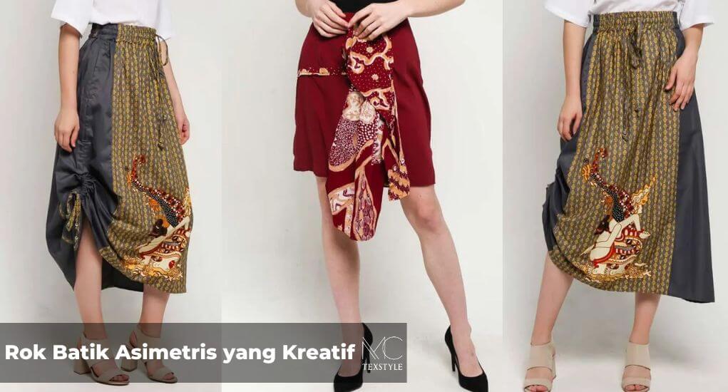 Rok Batik Asimetris yang Kreatif