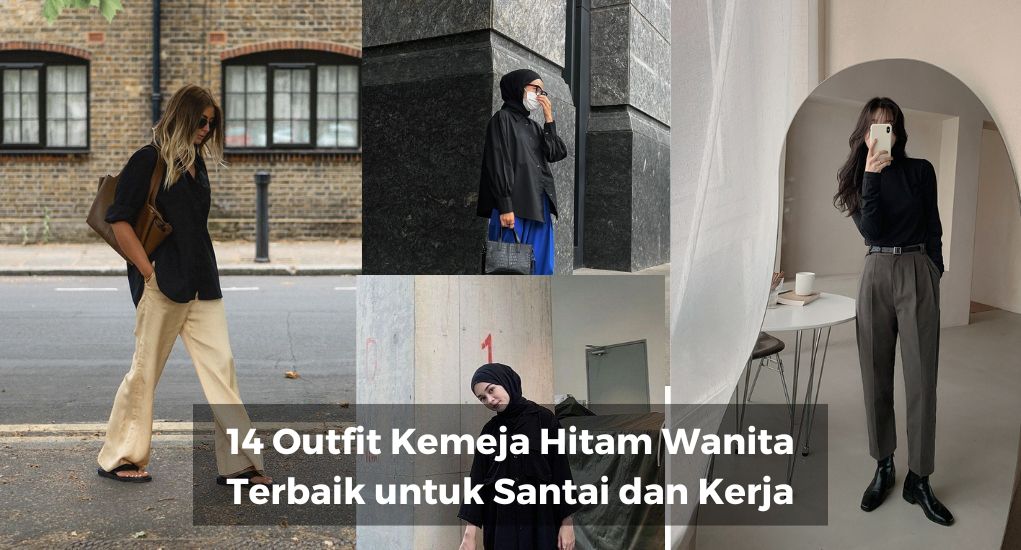 Outfit Kemeja Hitam Wanita