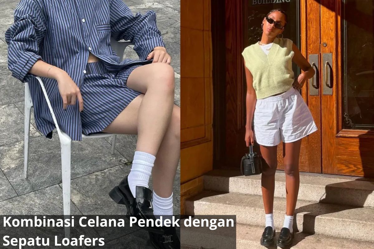 Kombinasi Celana Pendek dengan Sepatu Loafers