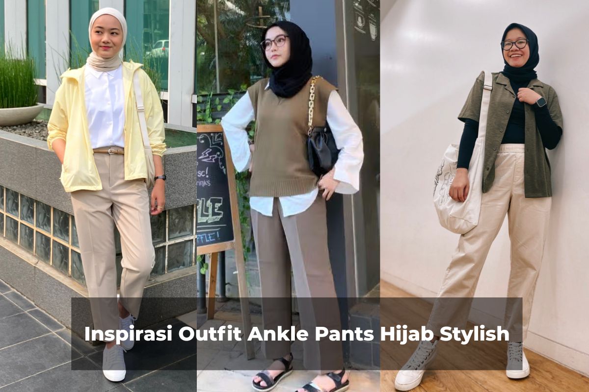 Inspirasi Outfit Ankle Pants Hijab Stylish