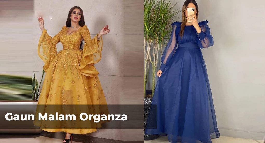 Gaun Malam Organza