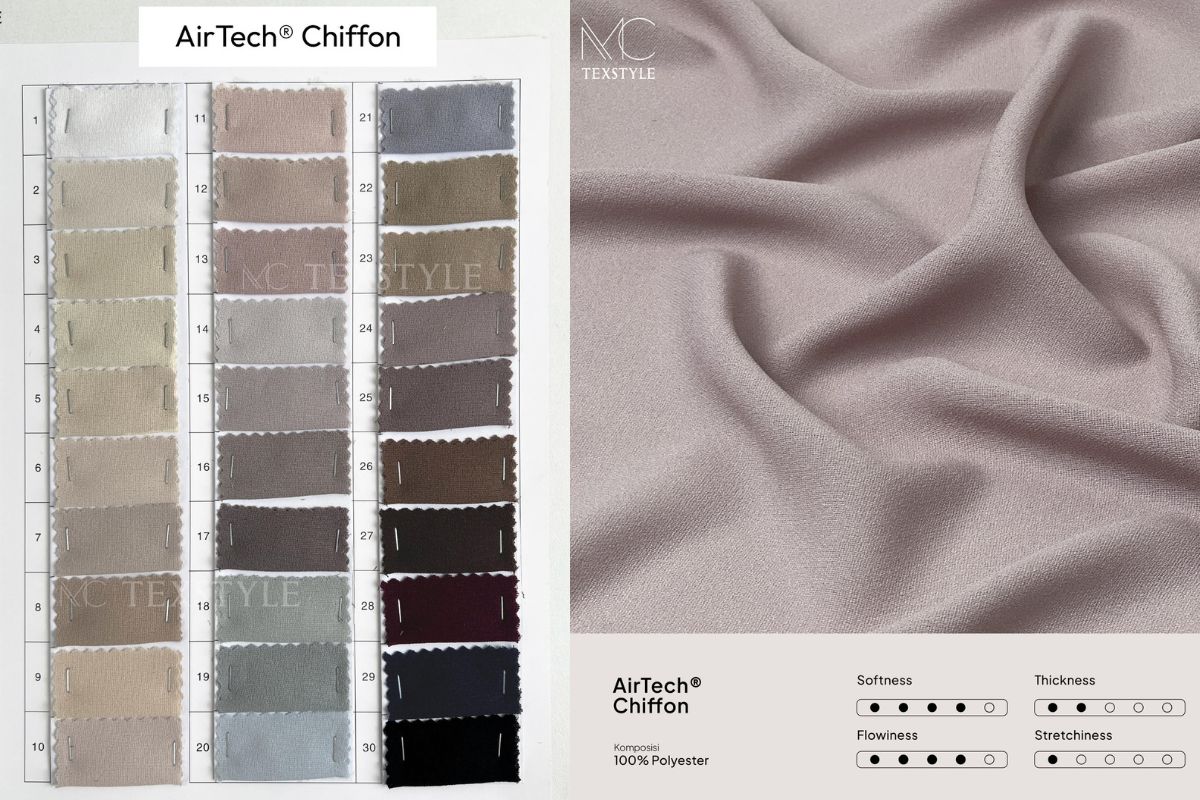 Kain untuk Pashmina Airtech Chiffon
